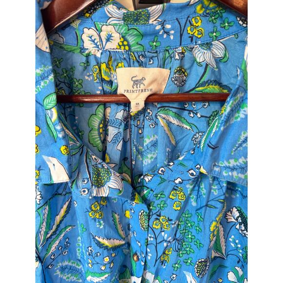 PRINTFRESH NWT Claudia Dress in Painters Garden Size 3X $198 MSRP Anthropologie - Picture 3 of 12